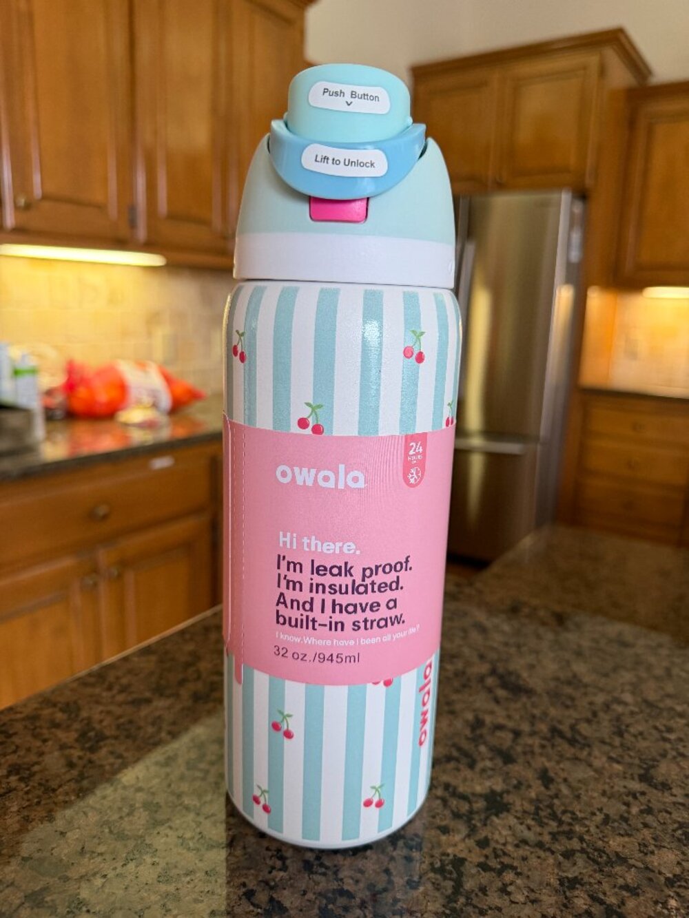 Owala 32oz Birthday Bash Pillow Fight FreeSip Water Bottle Sport Mug